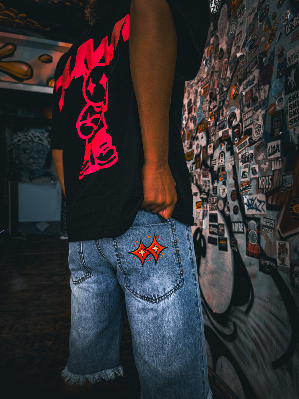 Auwra Stardust Denim Shorts