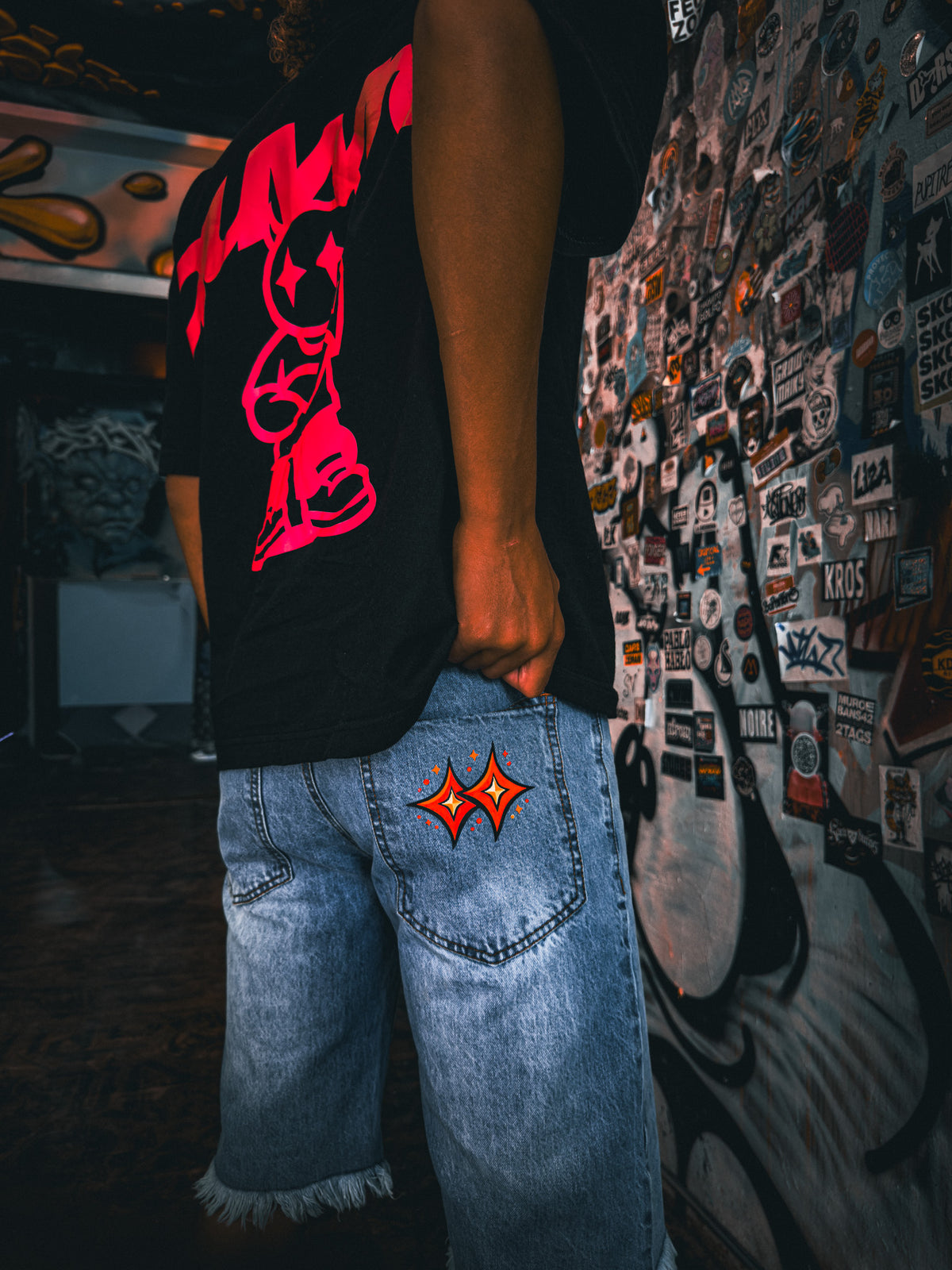 Auwra Stardust Denim Shorts